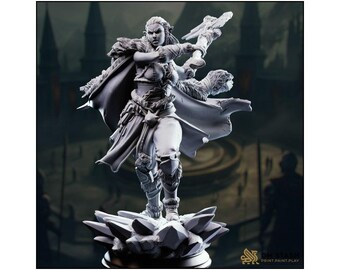 Barbarian Sorcerer Miniature - Ice Heart - Colossal - D&D | PF2e | TTRPG - 3D Printed Resin