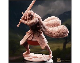 Elf Fighter - Harias of the Borderlands - Elf Fighter - D&D PF2e - Paint Ready