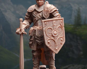 Human Battle Master Fighter - Arion Midrun -Human Fighter - D&D PF2e - Paint Ready Mini