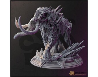 Frozen Undead Mammoth - Tjornir - D&D | PF2e | TTRPG - 32mm Resin Mini