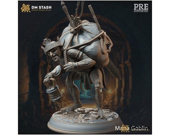 Loot Goblin (50mm, 3"-4" tall) - D&D | PF2e | TTRPG - 3D Printed Resin - Paint Ready Mini
