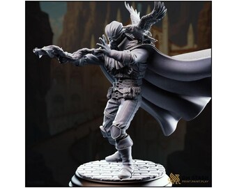 Blind Gunslinger Miniature - Crow Eyes - Western - D&D | PF2e | TTRPG - 3D Printed Resin