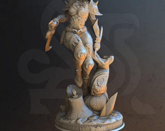 Tiefling Rogue - Orlena - Tiefling Rogue - D&D | PF2e | TTRPG - 3D Printed Resin - Paint Ready Mini