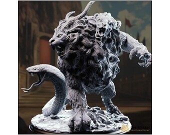 Capricalion - Chimera of the Plains - D&D | PF2e | TTRPG - 3D Printed Resin - Paint Ready Mini