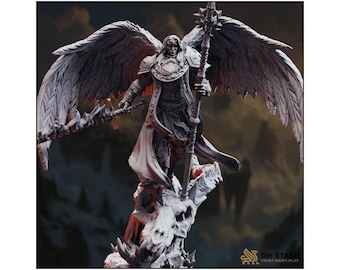 Angel of Reformation - Tyrius the Reborn -Aasimar Paladin - D&D | PF2e | TTRPG - 3D Printed Resin - Paint Ready Mini