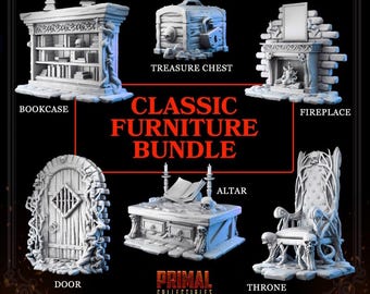 Props and Furniture Set - Volume 1 - D&D | PF2e | TTRPG - 3D Printed Resin - Paint Ready Mini