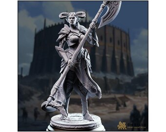 The Matriarch - Tiefling Noblewoman -Tiefling - D&D | PF2e | TTRPG - 3D Printed Resin - Paint Ready Mini