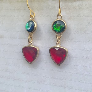 Dragon Princess Triangle Drop Earrings Fantasy Inspired Cosplay Gift for Women
