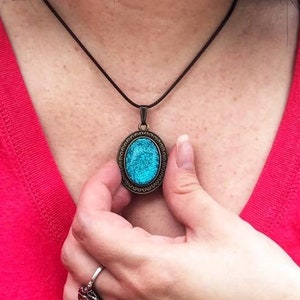 Sparkle Blue Pendant All Souls Zen Boho Inspired Diana Necklace Gift for Women
