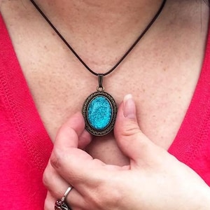 Sparkle Blue Pendant All Souls Zen Boho Inspired Diana Necklace