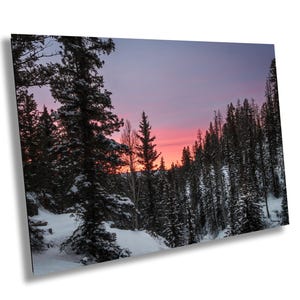 Telluride Morning - Sunrise Snow Mountains Forest Trees Colorado Nature Landscape Travel Gift Wall Art Print/Canvas/Acrylic/Metal
