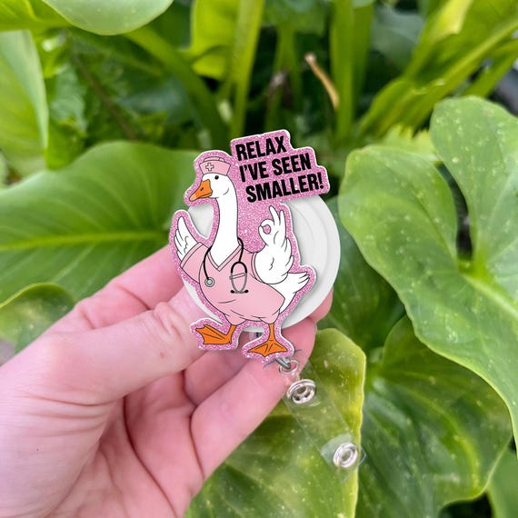 Silly Goose NICU Nurse Badge Reel – Funny Baby Delivery ID Holder for Labor & Delivery Nurses – NICU Nurse Gift, Perfect Gift for Labor
