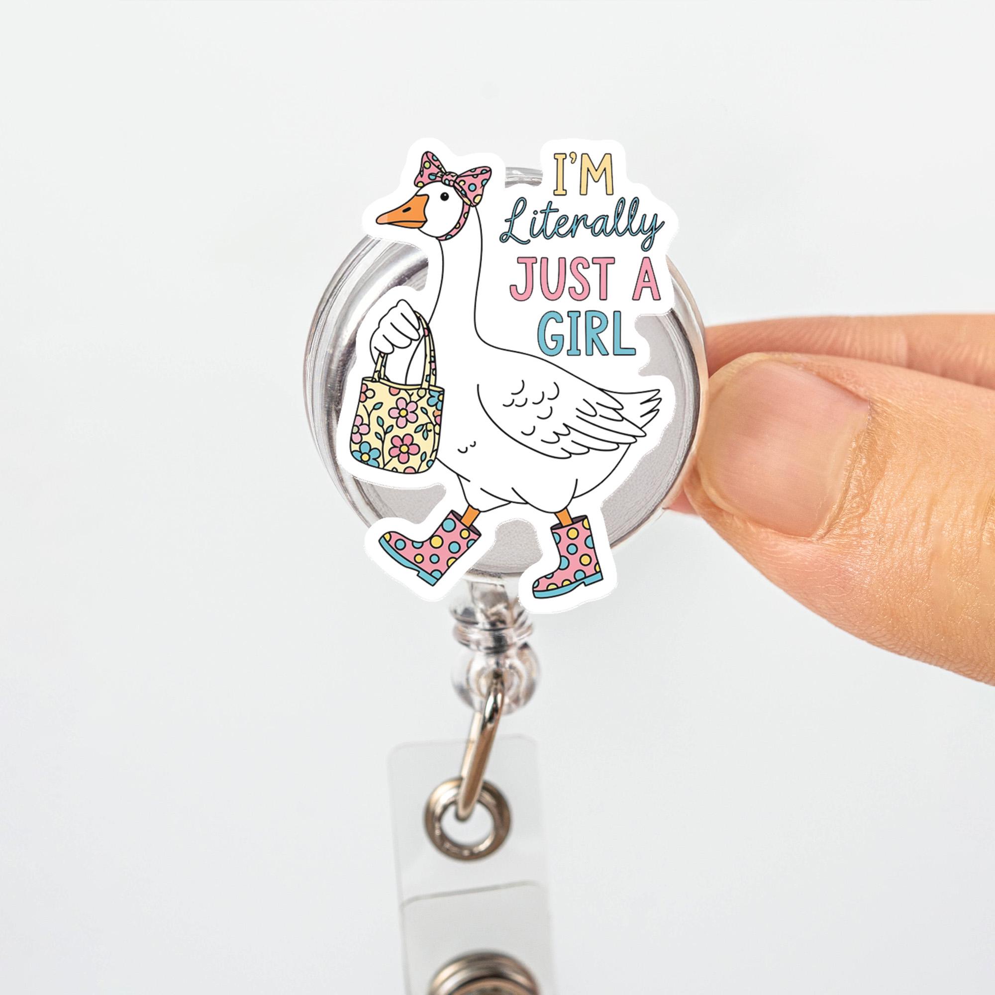 Funny Goose Badge Reel, Cute Animal ID Holder, Work Accessory - Etsy