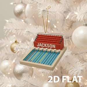 Personalized Swimming 2D FLAT Christmas Ornament, Custom Swimmer Pool Decoration, Swim Team Holiday Gift, Competitive Swim Xmas Ornament