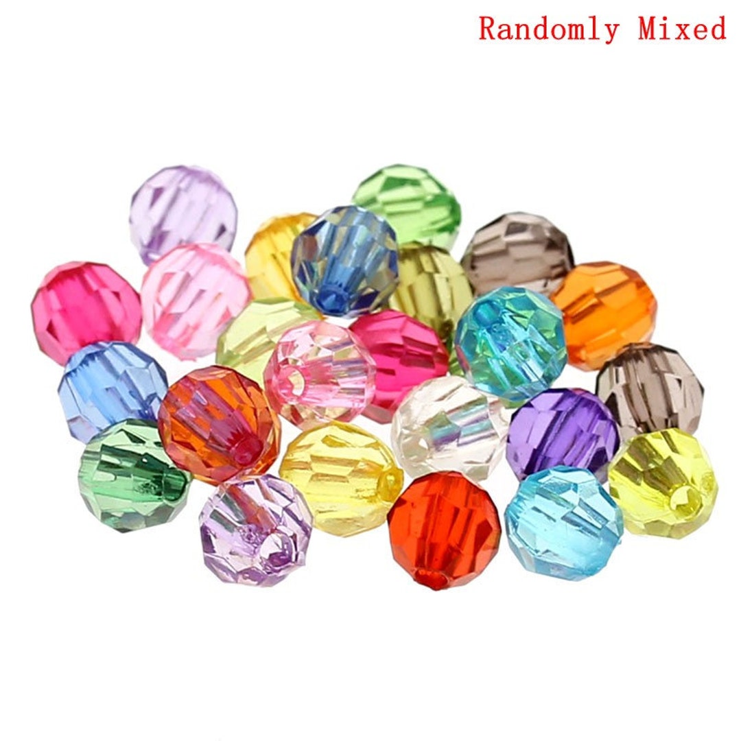 BULK Round Acrylic Bead Mix 500 Piece 6mm in Size Etsy