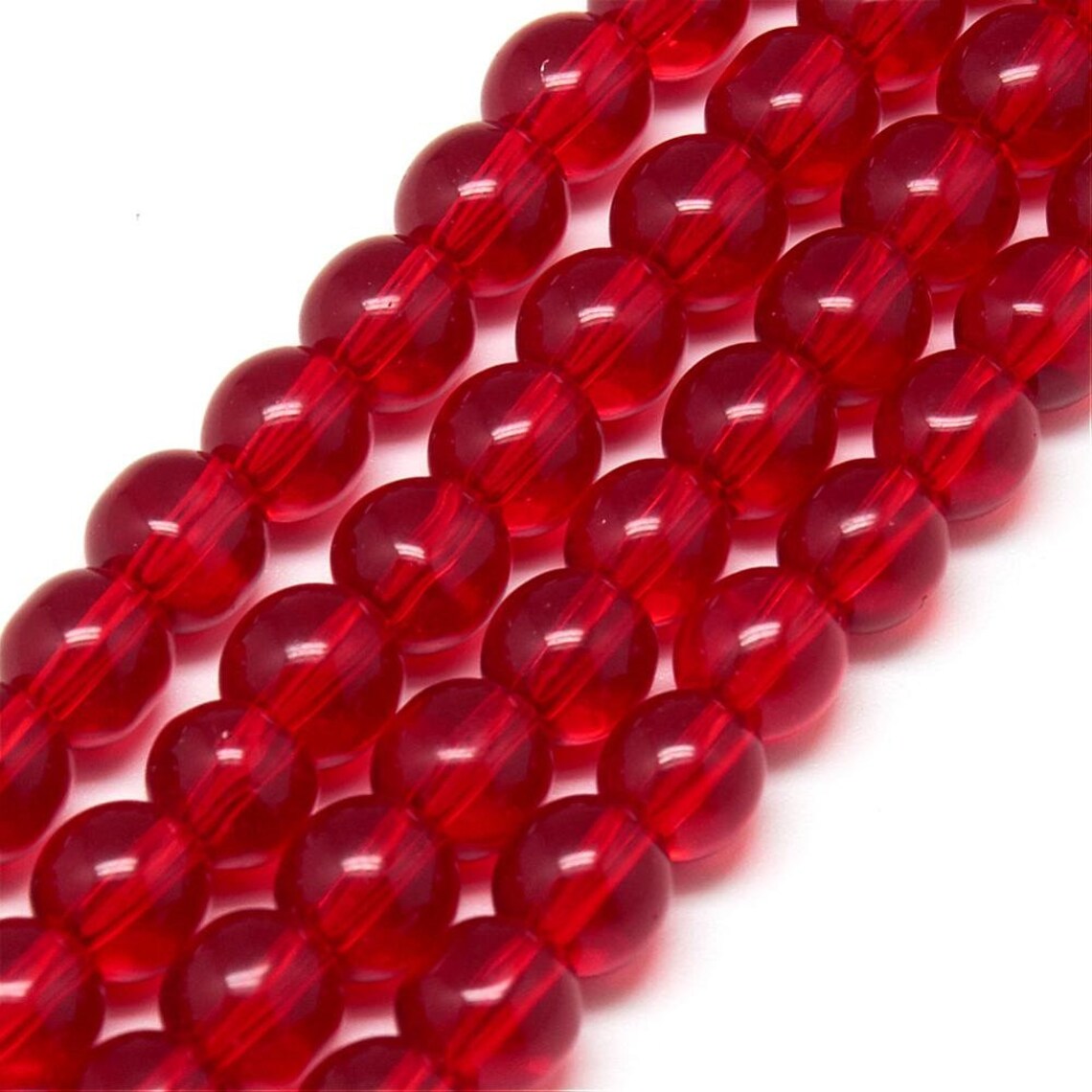 Round Glass Beads Red 4mm Sold per Strand LK245 Etsy