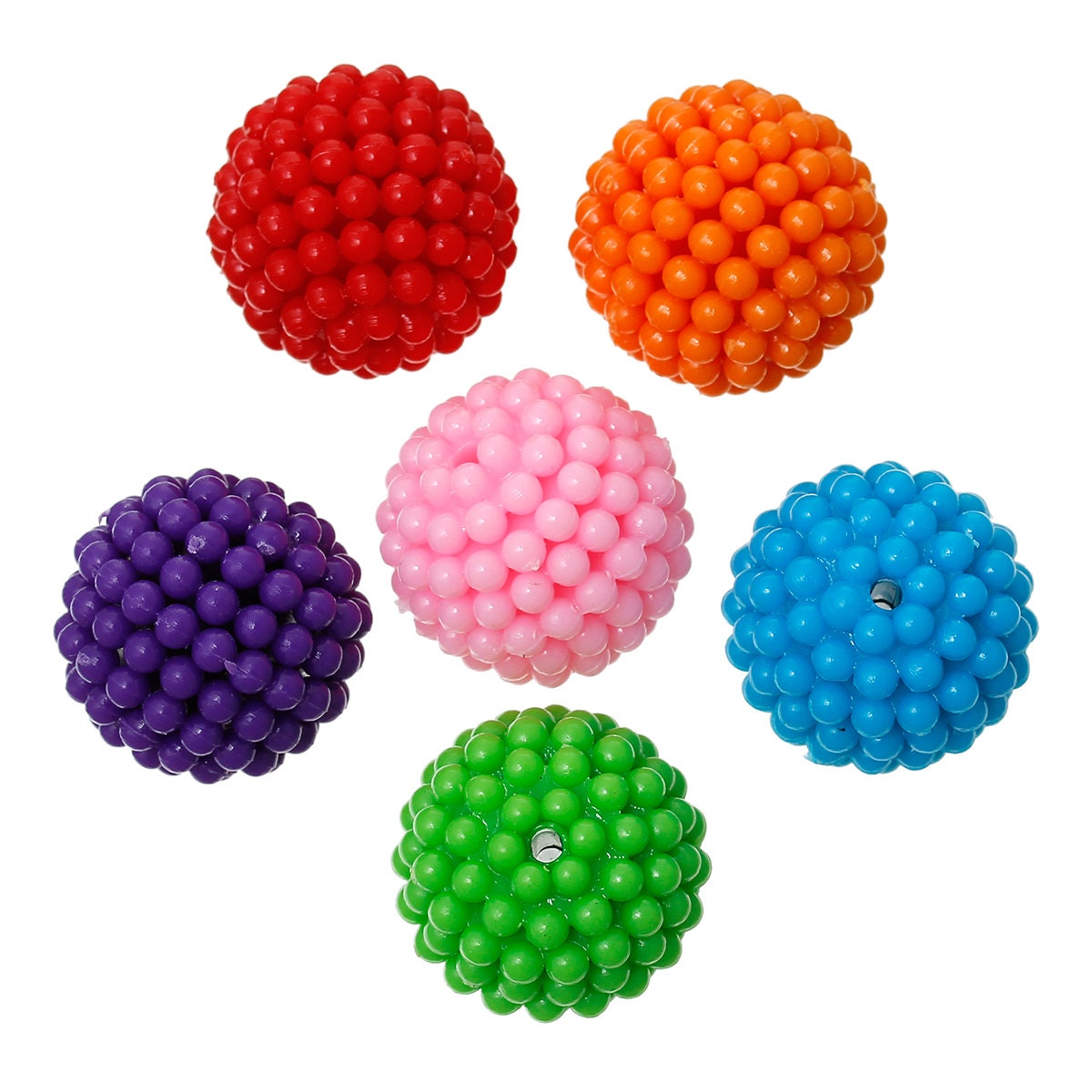 Acrylic Beads 18mm Set of 6 RB119 from beadstobeauty on Etsy Studio