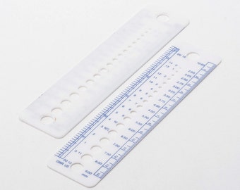 Beading Ruler - Inches, Millimeters, Centimeters and Bead Sizes.