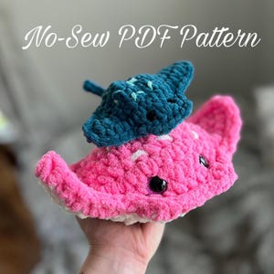Manta Ray Crochet Pattern: No-Sew Amigurumi Plushie (Digital PDF)