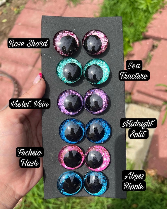 Shattered Glass 3D Sinker Eyes for Plushies & Dolls
