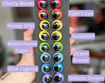 Rainbow Safety Eyes – 3D Sinker Eyes for Amigurumi, Plushies