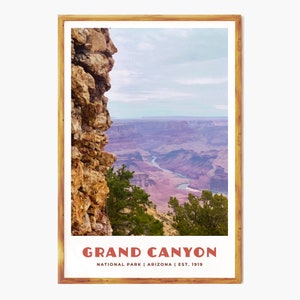Grand Canyon National Park Poster | Vintage Travel Poster | Arizona Travel Prints | Gallery Wall Prints