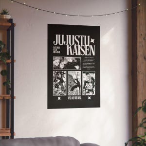 Jujutsu Kaisen (JJK) Satoru Gojo, Yuji Itadori, Megumi Fushiguro Poster | DIGITAL DOWNLOAD | 2pc Print Manga Art | Anime Wall