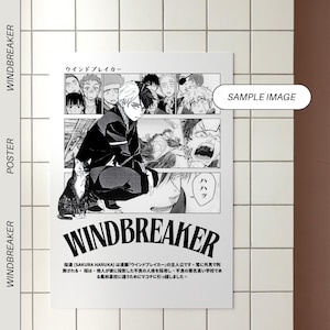Wind Breaker Haruka Sakura Poster | 5PC DIGITAL DOWNLOAD (Multi Colors) Print Manga Art | Anime Wall Minimalist Painting Gallery