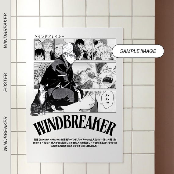 Wind Breaker Haruka Sakura Poster | 5PC DIGITAL DOWNLOAD (multi