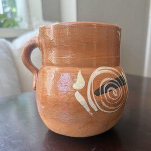 Traditional Authentic Mexican Barro Olla Bola Vintage Style Red Clay Pitcher 5