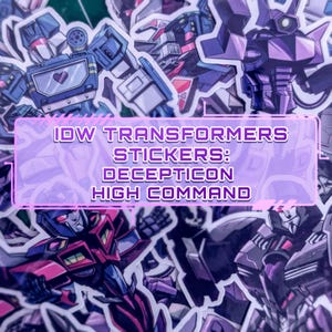 Adesivos de 7,6 cm (3") do Comando Supremo Decepticon dos Transformers da IDW