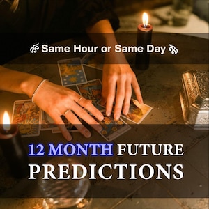 Predicciones futuras de 12 meses, lectura de tarot en profundidad, predicción y lectura psíquica del futuro, lectura precisa, consejo espiritual, futuro detallado