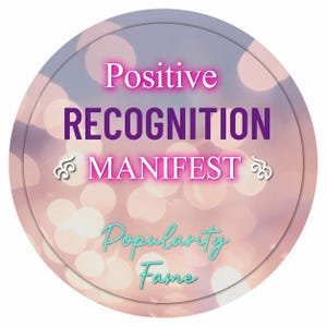 Recognition Fame Manifesting| Positive Attention | Career, Creativity & Social Success Mindset Development | Printable PDF Guide