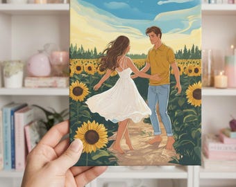 Individuelle Buchillustration, personalisierte Charakterkunst, Geschenk für Buchliebhaber