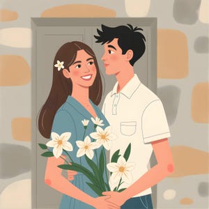 Custom Flat Portrait, Custom illustration, Custom Portrait From Photo Digital, Family Illustration Art, Cartoon Drawn Portrait