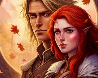 Individuell gestaltete Buchfigur Illustration: Fantasy Portrait (Digitaler Download