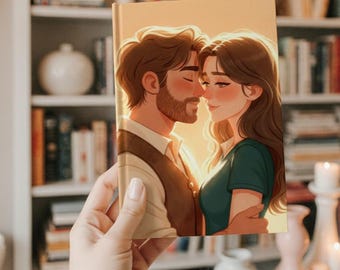 Premade Romance Book Cover, Illustrated Couple, eBook Design
