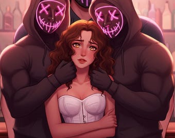 Custom Romance Character Illustration: Steamy Couple Digital Art