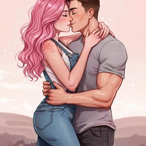 Autor Charakter Kunst, Vorgefertigte Charakter Kunst Romantik, Vorgefertigte Romcom Charakter Kunst, Romanze Buch Charakter Kunst, benutzerdefinierte Charakter Kunst