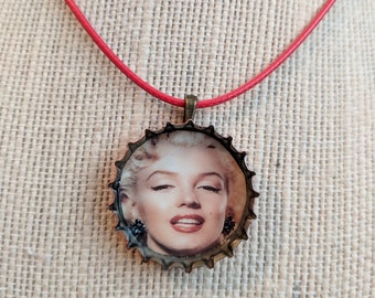 Marilyn Monroe Bottle Cap Necklace