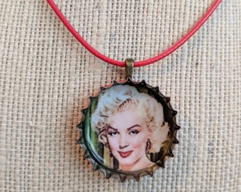 Marilyn Monroe Bottle Cap Necklace