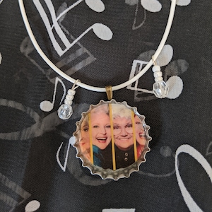 The Golden Girls Bottle Cap Necklace, Dorothy Zbornak, Rose Nylund, Blanche Devereaux, Sophia Petrillo