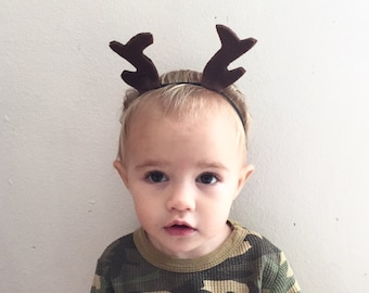 Baby Reindeer Antler Headband, Eco Felt Christmas Costume