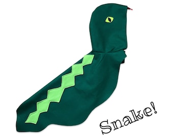Fleece Schlangen Umhang, Kapuzen Eidechse Kostüm, Dress Up