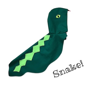 Snake Cape, Lizard Cape, Halloween Costume or Dress Up Cape