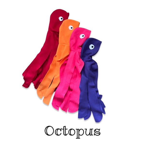 Capa de pulpo para niños pequeños, disfraz de Halloween o capa de vestir, 6 colores disponibles