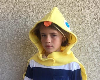 Capa de patito amarillo, disfraz de pato para Halloween para niños
