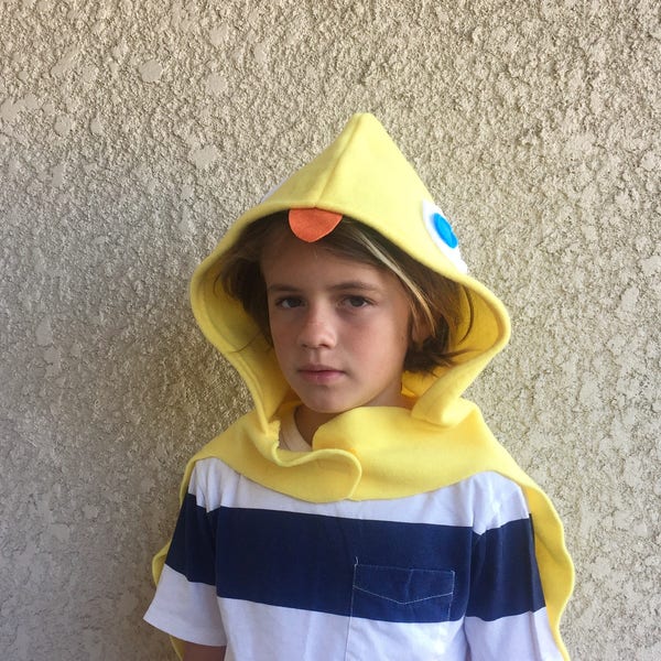 Duckling Cape, Kids Halloween Bird Costume, Yellow Duck Costume