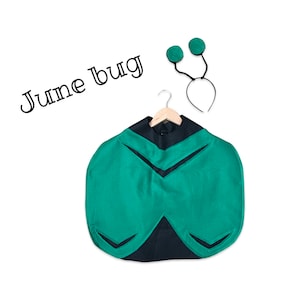 June Bug Cape, Halloween Costume or Dress Up Cape, Green Beetle Costume