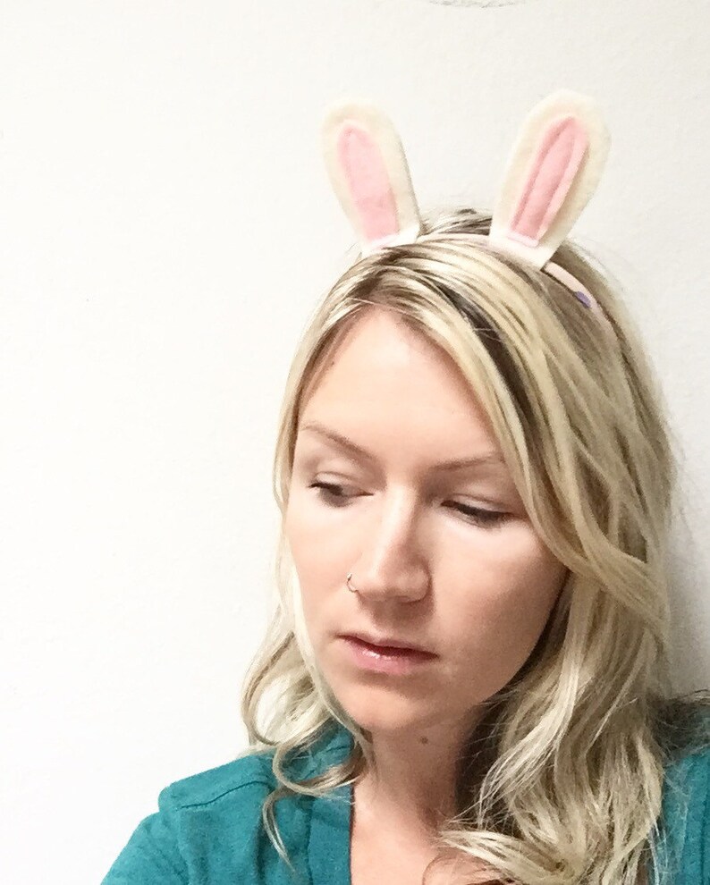 Rabbit Ears White Rabbit Headband Easter Headband